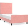 Rám postele bez matrace 100 x 200 cm samet [3125683] (Barva Růžová)