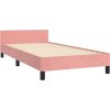 Rám postele bez matrace 100 x 200 cm samet [3125683] (Barva Růžová)