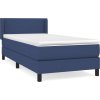 Box spring postel s matrací 100 x 200 cm textil [3129615] (Barva Modrá)