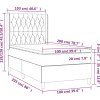 Box spring postel s matrací 100 x 200 cm textil [3131652] (Barva Tmavě hnědá)