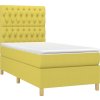 Box spring postel s matrací 100 x 200 cm textil [3142560] (Barva Zelená)