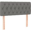 Box spring postel s matrací 100 x 200 cm textil [3126462] (Barva Tmavě šedá)