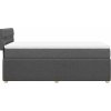 Box spring postel s matrací 100 x 200 cm textil [3287377] (Barva Tmavě hnědá)