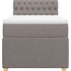 Box spring postel s matrací 100 x 200 cm textil [3287377] (Barva Tmavě hnědá)