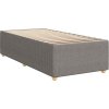 Box spring postel s matrací 100 x 200 cm textil [3287377] (Barva Tmavě hnědá)