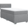 Box spring postel s matrací 100 x 200 cm textil [3288108] (Barva Černá)