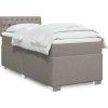 Box spring postel s matrací 100 x 200 cm textil [3288108] (Barva Černá)