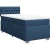 Box spring postel s matrací 100 x 200 cm textil [3288108] (Barva Černá)