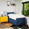 Box spring postel s matrací 100 x 200 cm textil [3288108] (Barva Černá)