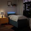 Box spring postel s matrací 100 x 200 cm textil [3288108] (Barva Černá)