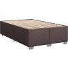 Box spring postel s matrací 100 x 200 cm textil [3288108] (Barva Černá)