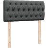 Box spring postel s matrací 100 x 200 cm textil [3288108] (Barva Černá)