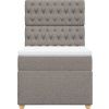 Box spring postel s matrací 100 x 200 cm textil [3291198] (Barva Světle šedá)