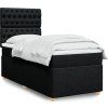 Box spring postel s matrací 100 x 200 cm textil [3291198] (Barva Světle šedá)