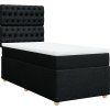 Box spring postel s matrací 100 x 200 cm textil [3291198] (Barva Světle šedá)