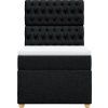 Box spring postel s matrací 100 x 200 cm textil [3291198] (Barva Světle šedá)
