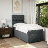 Box spring postel s matrací 100 x 200 cm textil [3291198] (Barva Světle šedá)
