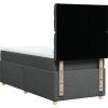 Box spring postel s matrací 100 x 200 cm textil [3291198] (Barva Světle šedá)