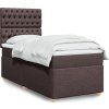 Box spring postel s matrací 100 x 200 cm textil [3291198] (Barva Světle šedá)