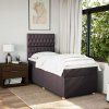Box spring postel s matrací 100 x 200 cm textil [3291198] (Barva Světle šedá)