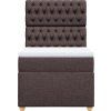 Box spring postel s matrací 100 x 200 cm textil [3291198] (Barva Světle šedá)