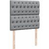 Box spring postel s matrací 100 x 200 cm textil [3291198] (Barva Světle šedá)