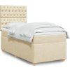 Box spring postel s matrací 100 x 200 cm textil [3291198] (Barva Světle šedá)