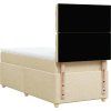 Box spring postel s matrací 100 x 200 cm textil [3291198] (Barva Světle šedá)