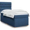 Box spring postel s matrací 100 x 200 cm textil [3291198] (Barva Světle šedá)