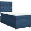 Box spring postel s matrací 100 x 200 cm textil [3291198] (Barva Světle šedá)
