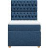 Box spring postel s matrací 100 x 200 cm textil [3291198] (Barva Světle šedá)