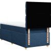 Box spring postel s matrací 100 x 200 cm textil [3291198] (Barva Světle šedá)