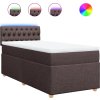 Box spring postel s matrací 100 x 200 cm textil [3288901] (Barva Tmavě hnědá)