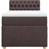 Box spring postel s matrací 100 x 200 cm textil [3288901] (Barva Tmavě hnědá)