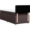 Box spring postel s matrací 100 x 200 cm textil [3288901] (Barva Tmavě hnědá)
