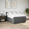 Box spring postel s matrací 140x200 cm textil [3289399] (Barva Tmavě šedá)