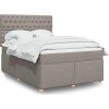 Box spring postel s matrací 140x200 cm textil [3293611] (Barva Tmavě šedá)