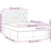 Box spring postel s matrací 140x200 cm samet [3143206] (Barva Tmavě šedá)