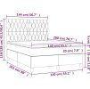 Box spring postel s matrací 140x200 cm samet [3143206] (Barva Tmavě šedá)