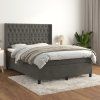 Box spring postel s matrací 140x200 cm samet [3132865] (Barva Tmavě moddrá)