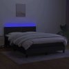 Box spring postel s matrací a LED 140x200 cm textil [3133077] (Barva Světle šedá)