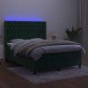 Box spring postel s matrací a LED 140x200 cm samet [3139750] (Barva Růžová)