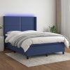 Box spring postel s matrací a LED 140x200 cm textil [3138239] (Barva Černá)