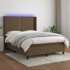 Box spring postel s matrací a LED 140x200 cm textil [3138239] (Barva Černá)