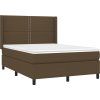 Box spring postel s matrací a LED 140x200 cm textil [3138239] (Barva Černá)