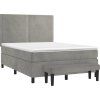 Box spring postel s matrací 140x200 cm samet [3137786] (Barva Tmavě šedá)