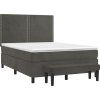 Box spring postel s matrací 140x200 cm samet [3137786] (Barva Tmavě šedá)