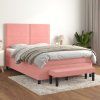 Box spring postel s matrací 140x200 cm samet [3137786] (Barva Tmavě šedá)