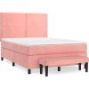 Box spring postel s matrací 140x200 cm samet [3137786] (Barva Tmavě šedá)