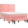 Box spring postel s matrací 140x200 cm samet [3137786] (Barva Tmavě šedá)